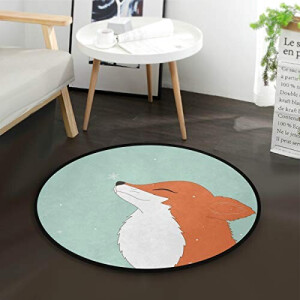 Tapis Renard multicolore rond 92x92 cm