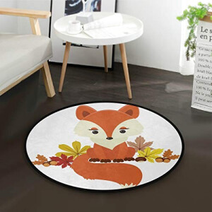 Tapis Renard multicolore rond 92x92 cm