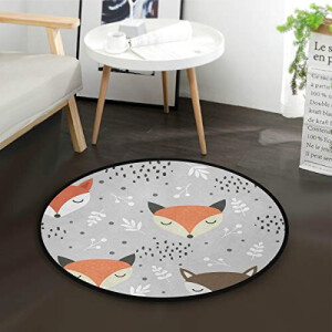 Tapis Renard multicolore rond 92x92 cm