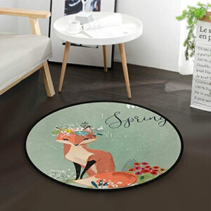 Tapis Renard multicolore rond 92x92 cm