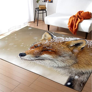 Tapis Renard flocon de neige 40x60 cm
