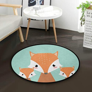 Tapis Renard multicolore rond 92x92 cm