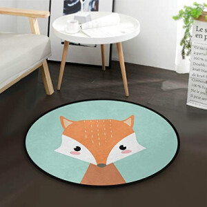 Tapis Renard multicolore rond 92x92 cm