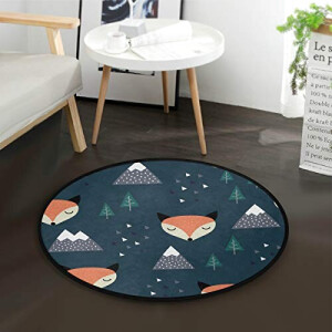 Tapis Renard multicolore rond 92x92 cm