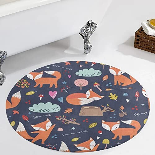 Tapis Renard multi- rond 90x90 cm variant 3 