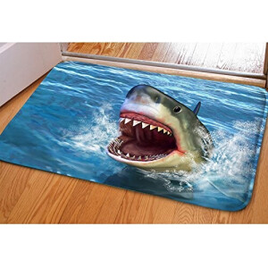 Tapis Requin bleu 59x40 cm