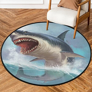 Tapis Requin multicolore rond 160x160 cm