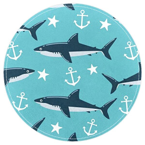 Tapis Requin rond 40x40 cm