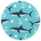 Tapis Requin rond 40x40 cm - miniature