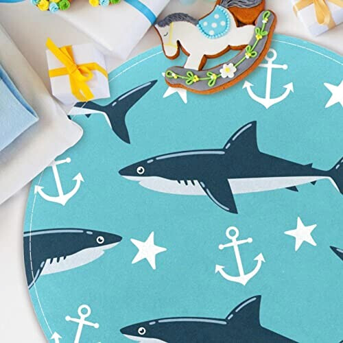 Tapis Requin rond 40x40 cm variant 0 