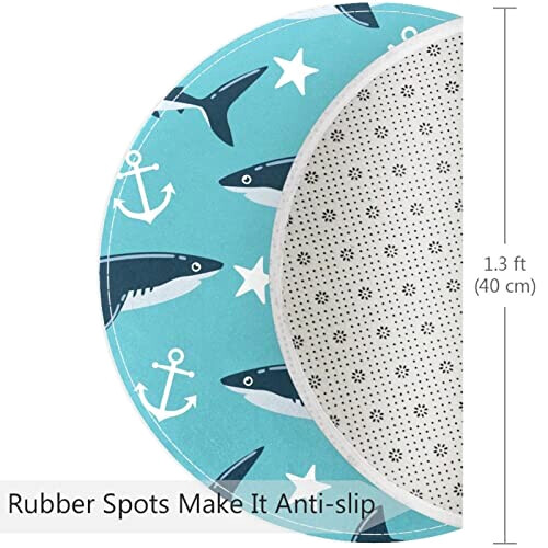 Tapis Requin rond 40x40 cm variant 3 