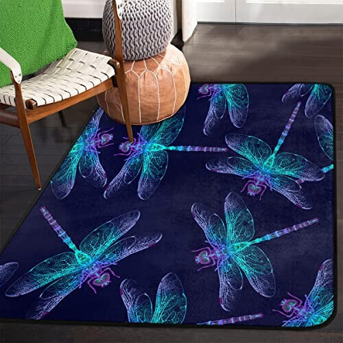 Tapis Libellule multicolore 160x122 cm variant 5 