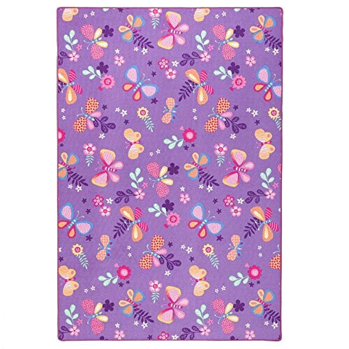 Tapis Papillon violet 100x100 cm variant 3 