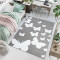 Tapis Papillon blanc gris 120x170 cm - miniature