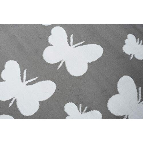 Tapis Papillon blanc gris 120x170 cm variant 1 
