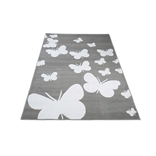 Tapis Papillon blanc gris 120x170 cm variant 5 