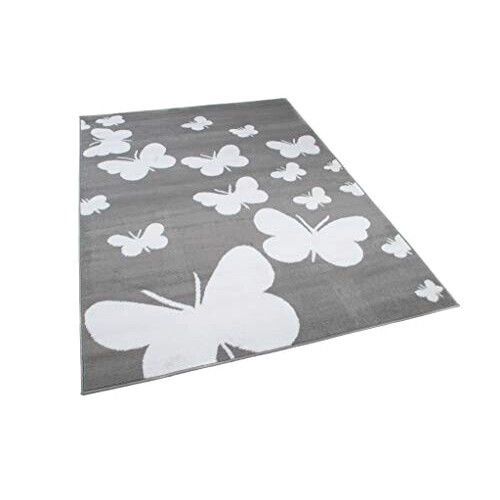 Tapis Papillon blanc gris 120x170 cm variant 6 