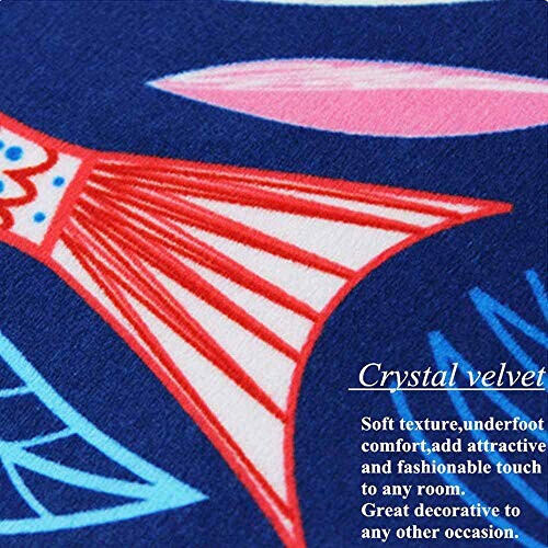 Tapis Papillon bleu rond 120 cm variant 1 