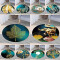 Tapis Papillon bleu rond 120 cm - miniature variant 5