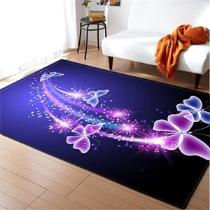 Tapis Papillon violet lumière Étoiles 120x180 cm
