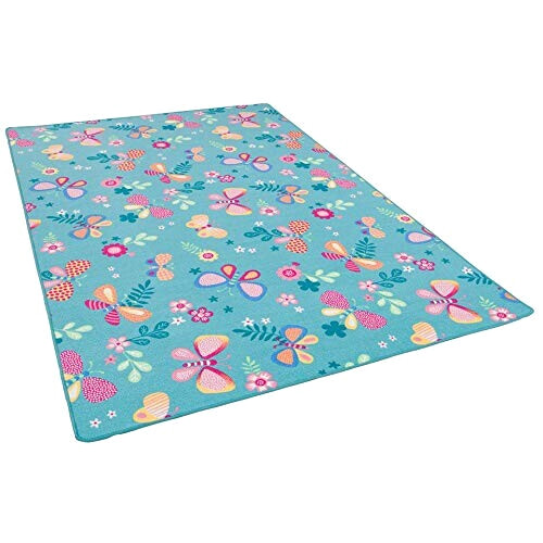 Tapis Papillon turquoise. 100x100 cm variant 0 