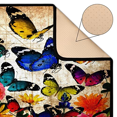 Tapis Papillon multicolore 122x183 cm variant 1 