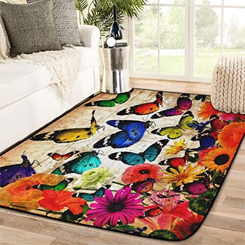 Tapis Papillon multicolore 122x183 cm variant 4 