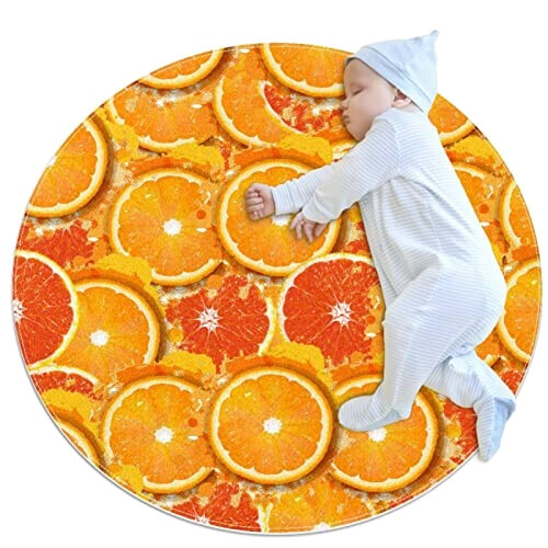 Tapis Orange Fruit 70x70 cm