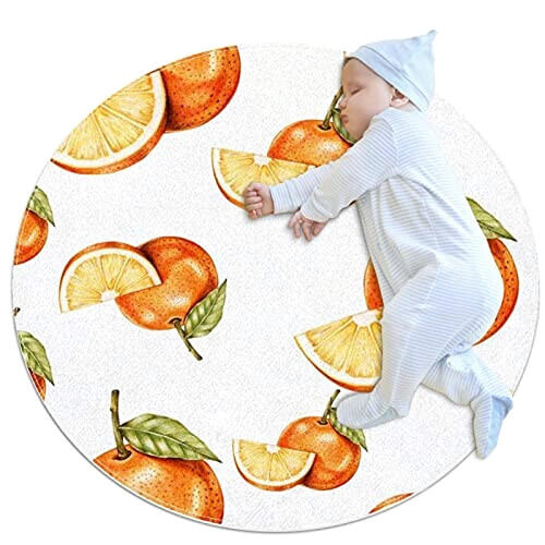 Tapis Orange Fruit 70x70 cm