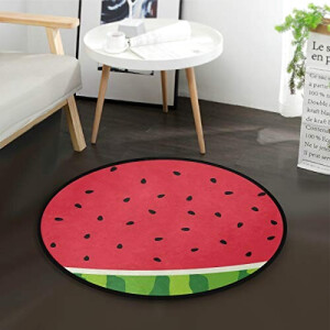 Tapis Pastèque multicolore rond 92x92 cm