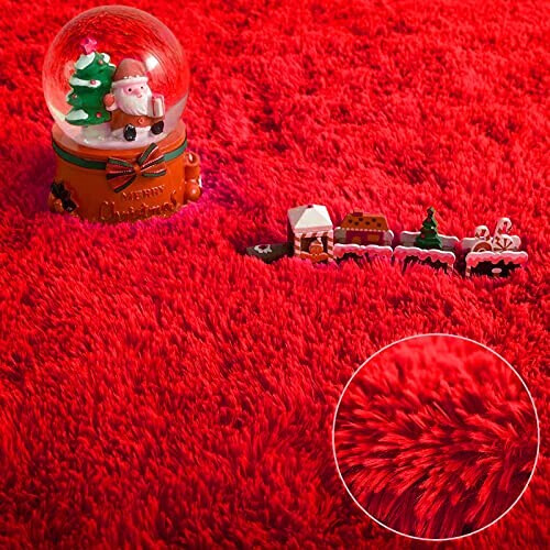 Tapis rouge rond 120x120 cm variant 2 
