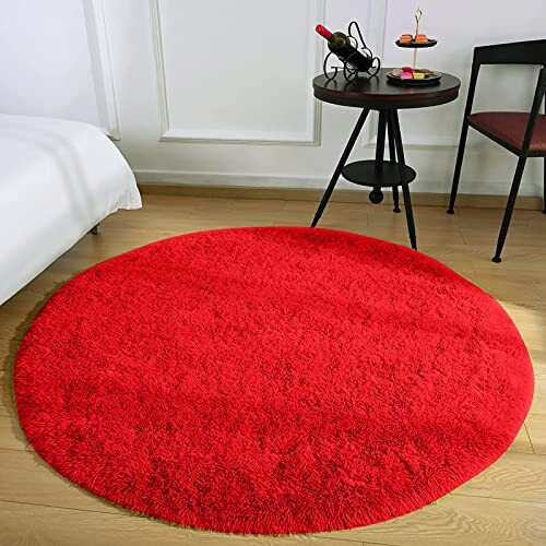 Tapis rouge rond 120x120 cm variant 4 