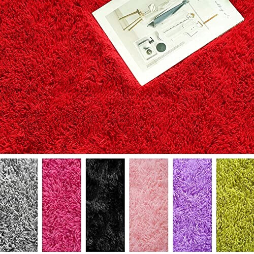 Tapis rouge rond 120x120 cm variant 5 