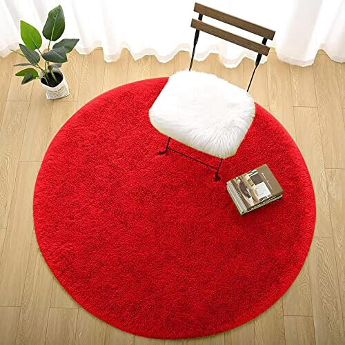 Tapis rouge rond 120x120 cm variant 6 