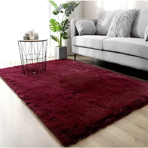 Tapis rouge vin 80x160 cm variant 5 