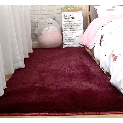 Tapis rouge vin 80x160 cm variant 6 