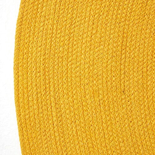 Tapis jaune moutarde rond 50x80 cm variant 1 