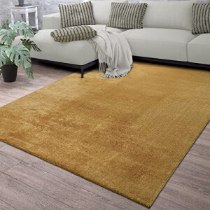 Tapis jaune foncé moutarde 140x200 cm