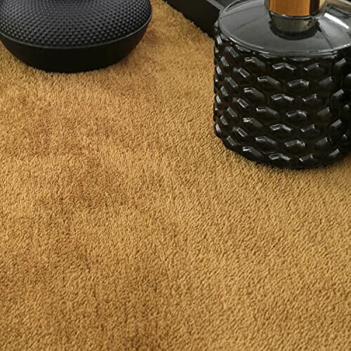Tapis jaune foncé moutarde 140x200 cm variant 1 