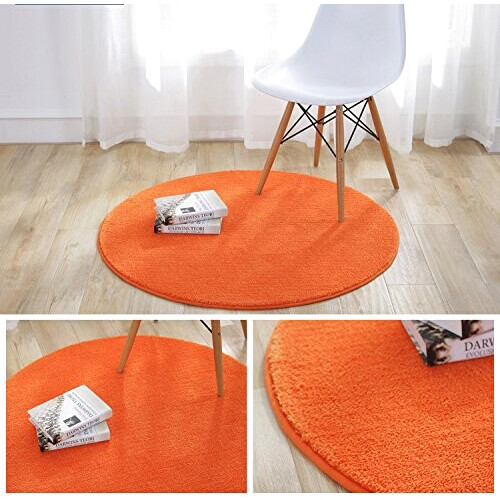 Tapis orange rond 100 cm variant 0 