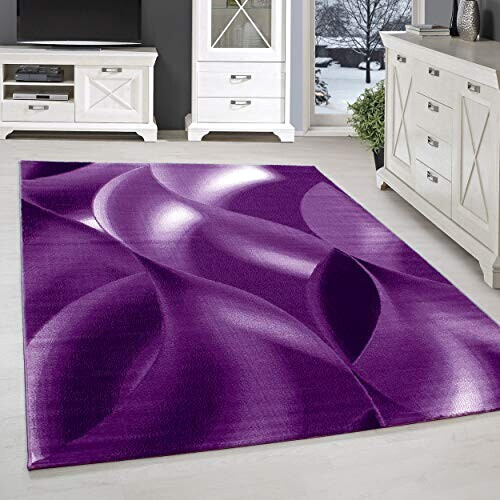 Tapis violet blanc 120x170 cm