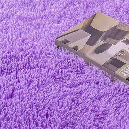 Tapis violet rond 120 cm variant 1 