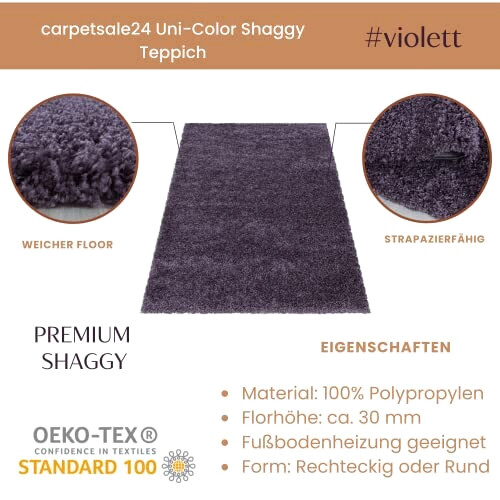 Tapis violet te 160x230 cm variant 1 