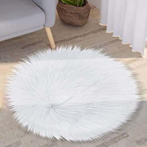 Tapis blanc rond. 25 cm variant 6 