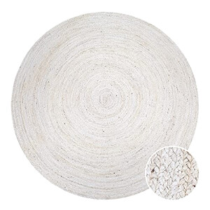 Tapis blanc rond 80 cm