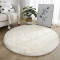 Tapis blanc rond 140 cm - miniature