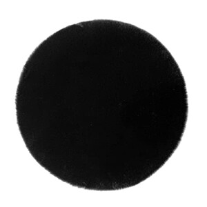 Tapis noir rond 30x30 cm