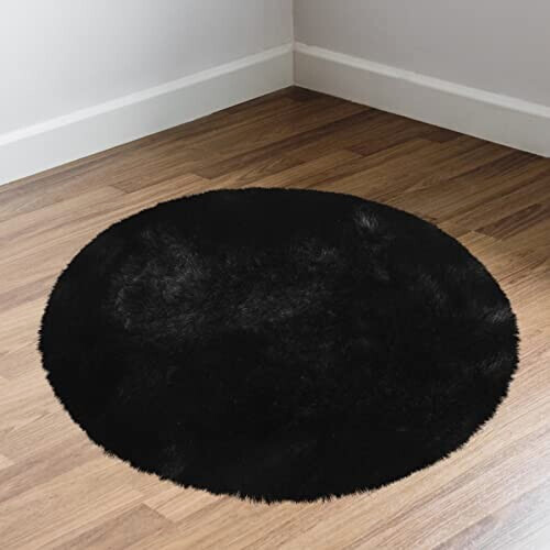 Tapis noir rond 30x30 cm variant 0 