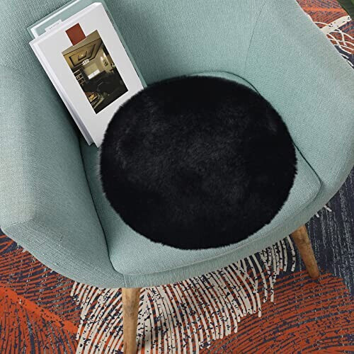 Tapis noir rond 30x30 cm variant 5 