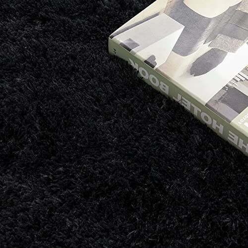 Tapis noir rond 100 cm variant 1 